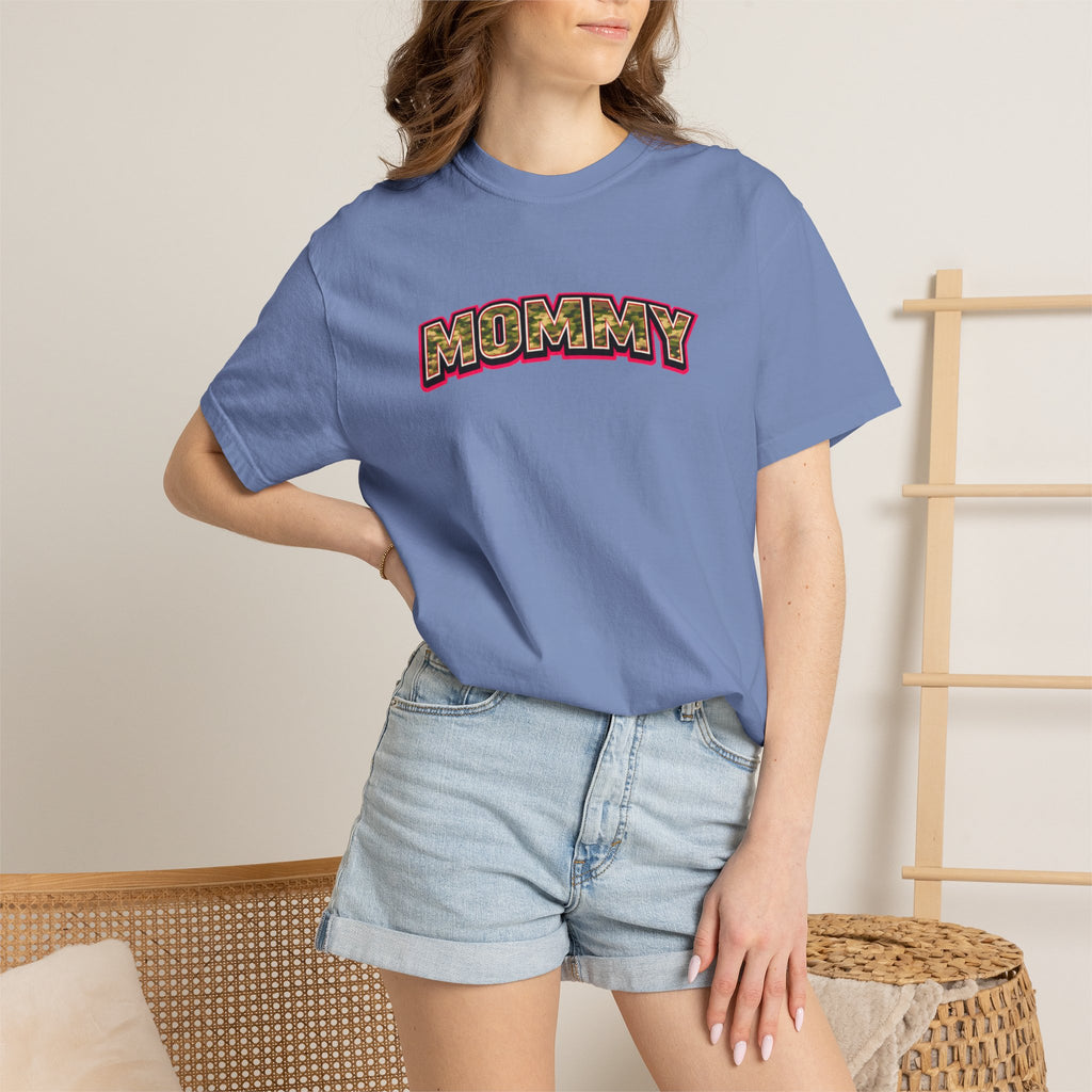 Mommy Camo Graphic T-Shirt — Retro Lettering Mother's Day Tee