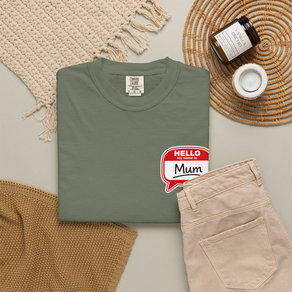 Hello Mum Speech Bubble T-Shirt — Cute Retro Mom Graphic Tee
