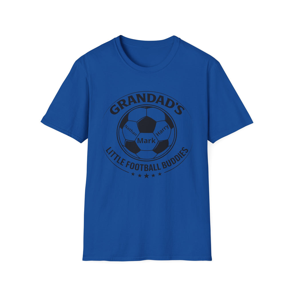 Grandad's Little Football Buddies T-Shirt — Personalized Soccer Grandpa Tee