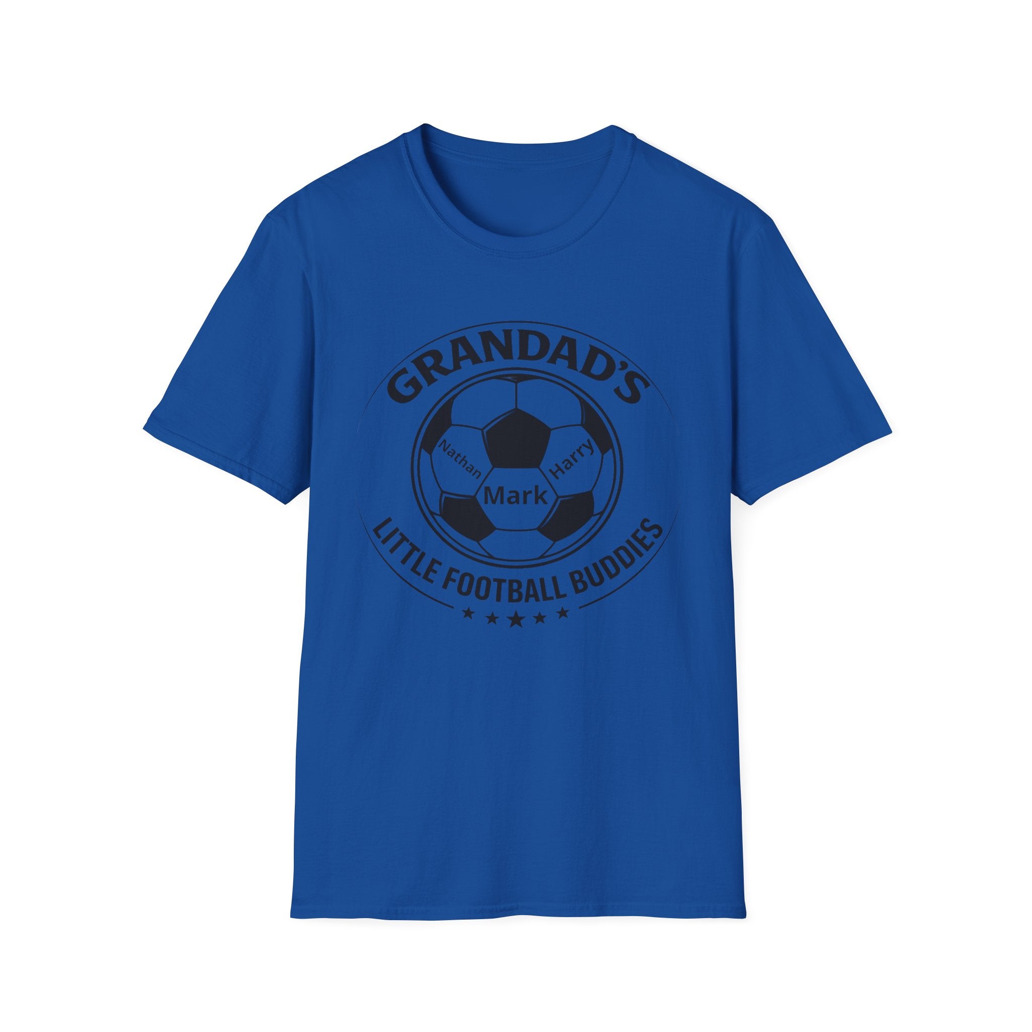 Grandad's Little Football Buddies T-Shirt — Personalized Soccer Grandpa Tee