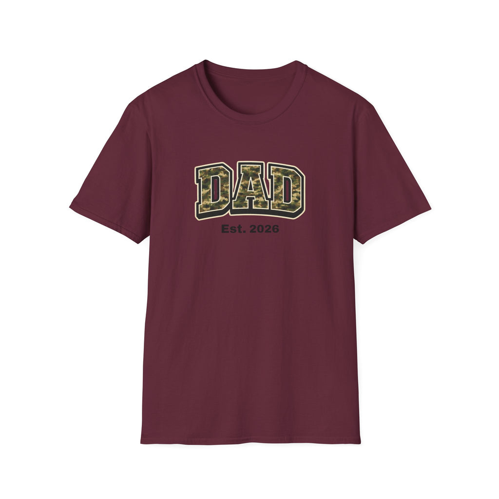 Dad Camo T‑Shirt – “DAD Est. 2026” Military Camo Father's Day Tee