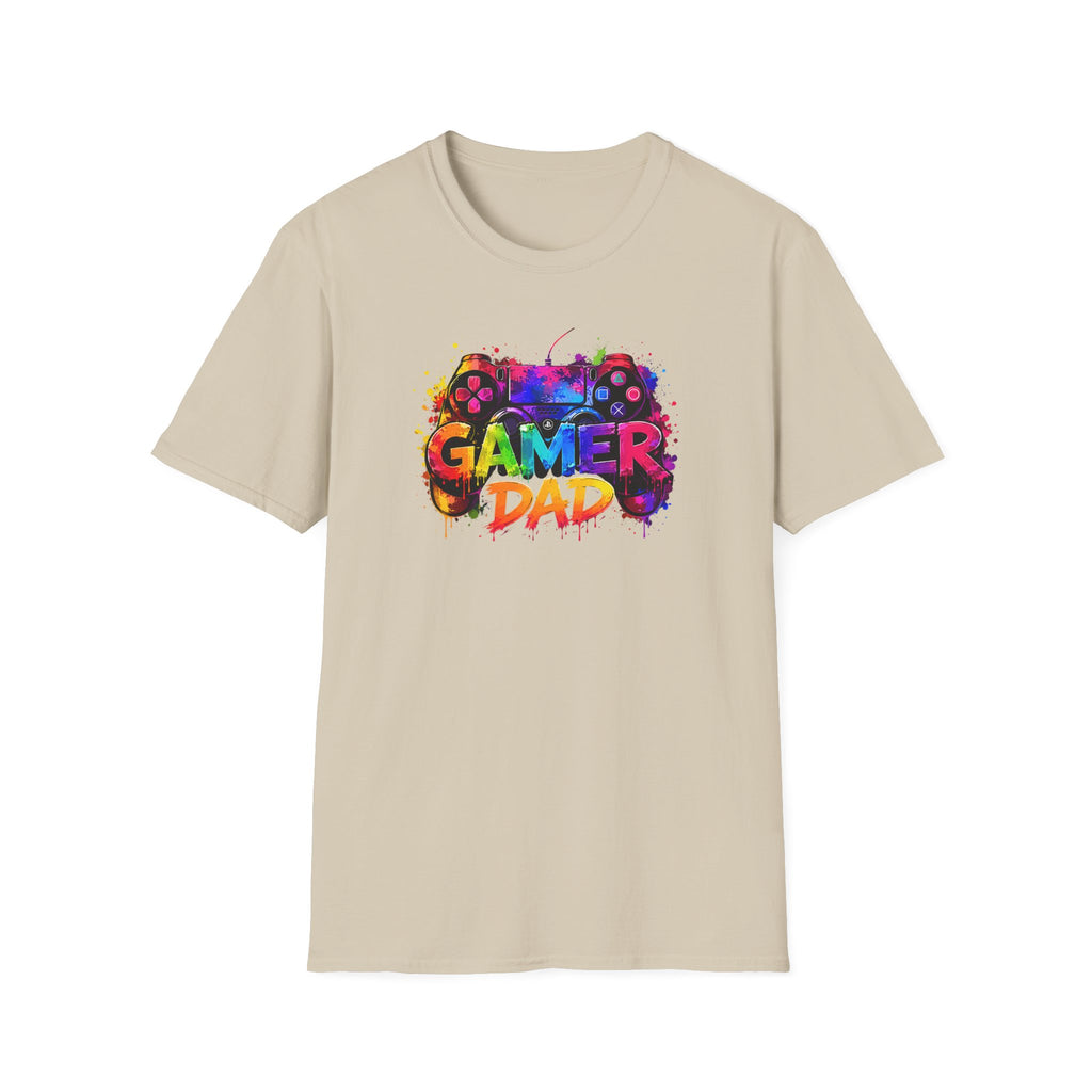 Gamer Dad Colourful Controller Design T-Shirt