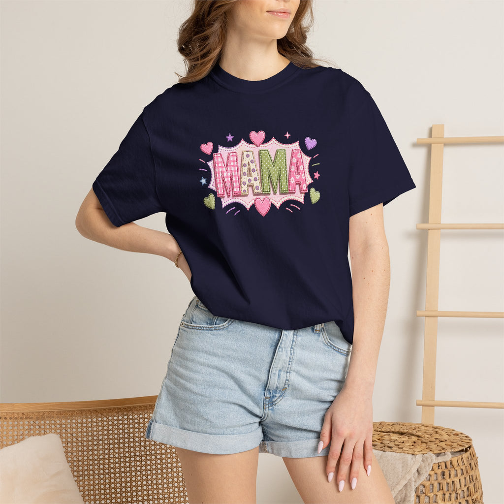 Mama Floral Heart T-Shirt — Cute Pink "MAMA" Mother's Day Tee
