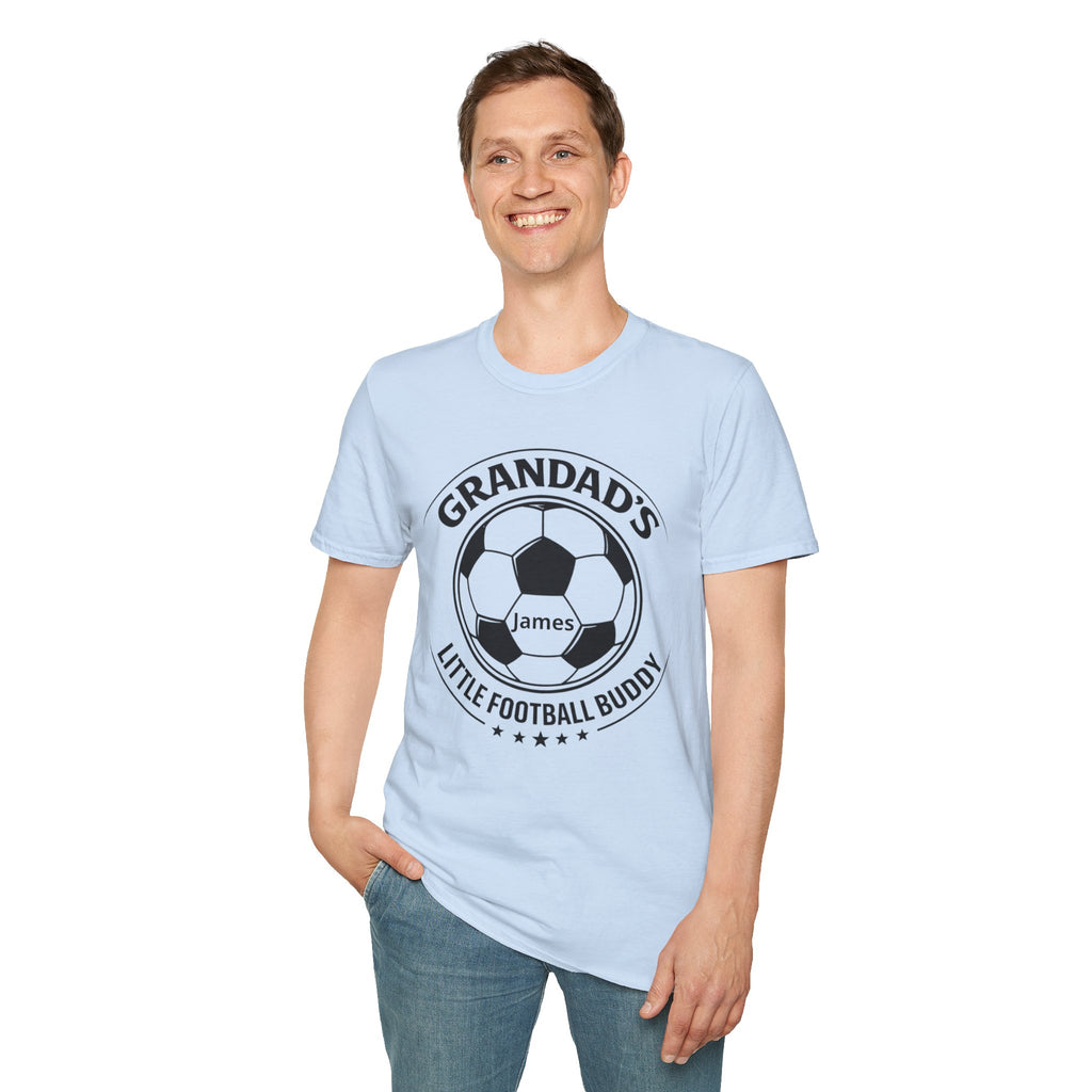Grandad's Little Football Buddy T-Shirt — Personalized Soccer Dad/Grandpa Gift