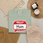 Mom Name Tag T‑Shirt — "Hello My Name Is Mom" Graphic Tee for Mothers, Mother's Day Gift