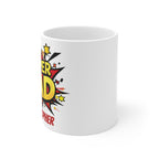 Super Dad Personalized Mug — Comic Book Father’s Day Coffee Cup (Custom Name)
