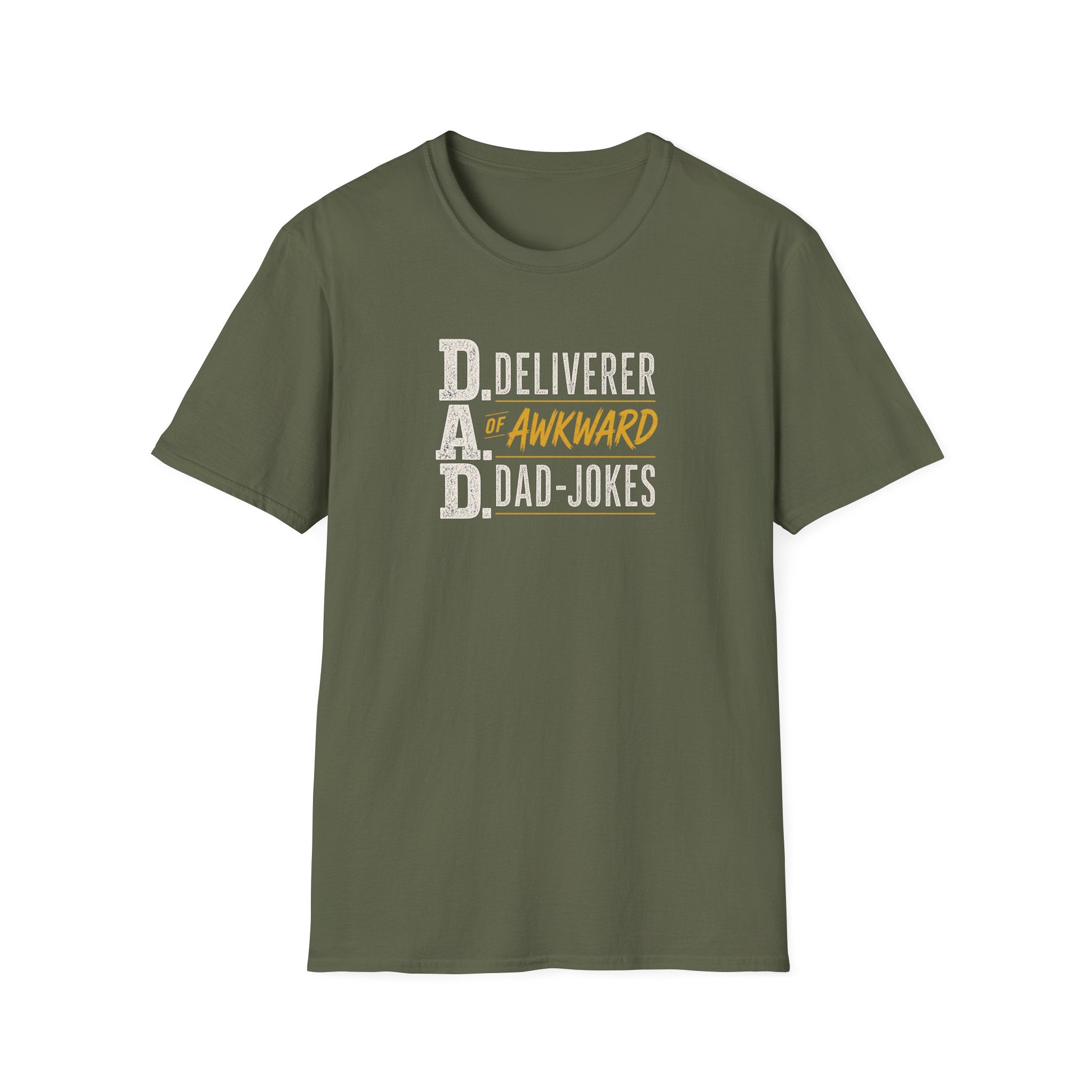 Dad T‑Shirt — D.A.D. "Deliverer of Awkward Dad‑Jokes" Funny Fathers Day Tee
