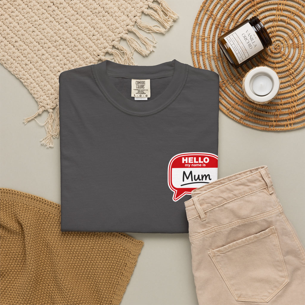 Hello Mum Speech Bubble T-Shirt — Cute Retro Mom Graphic Tee