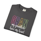 T-Shirt — "Gran my grandkids have my heart" Pastel Graphic Grandma Tee