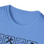 Grandad Warning T-Shirt — 'Warning: Spoils Grandkids & Hands Out Biscuits' Funny Grandpa Shirt