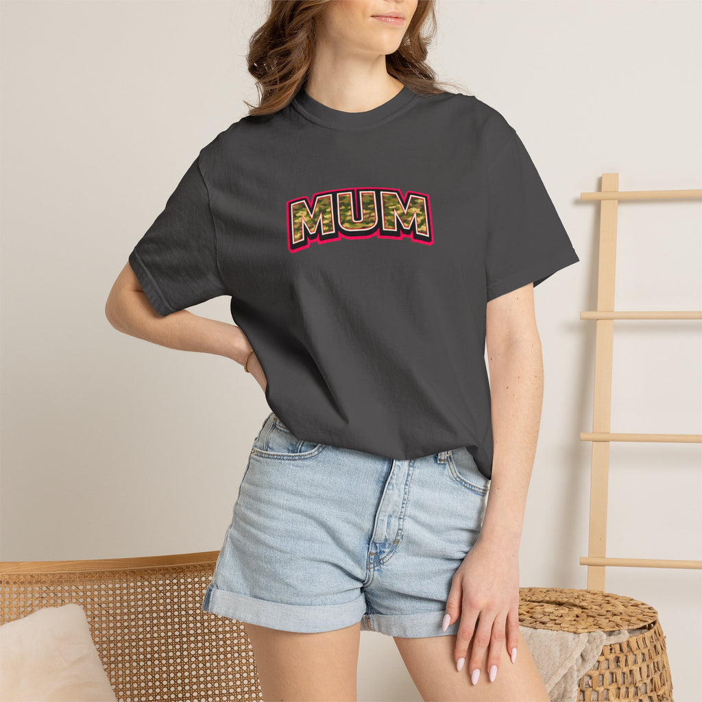 Mum Camo Print Logo T-Shirt