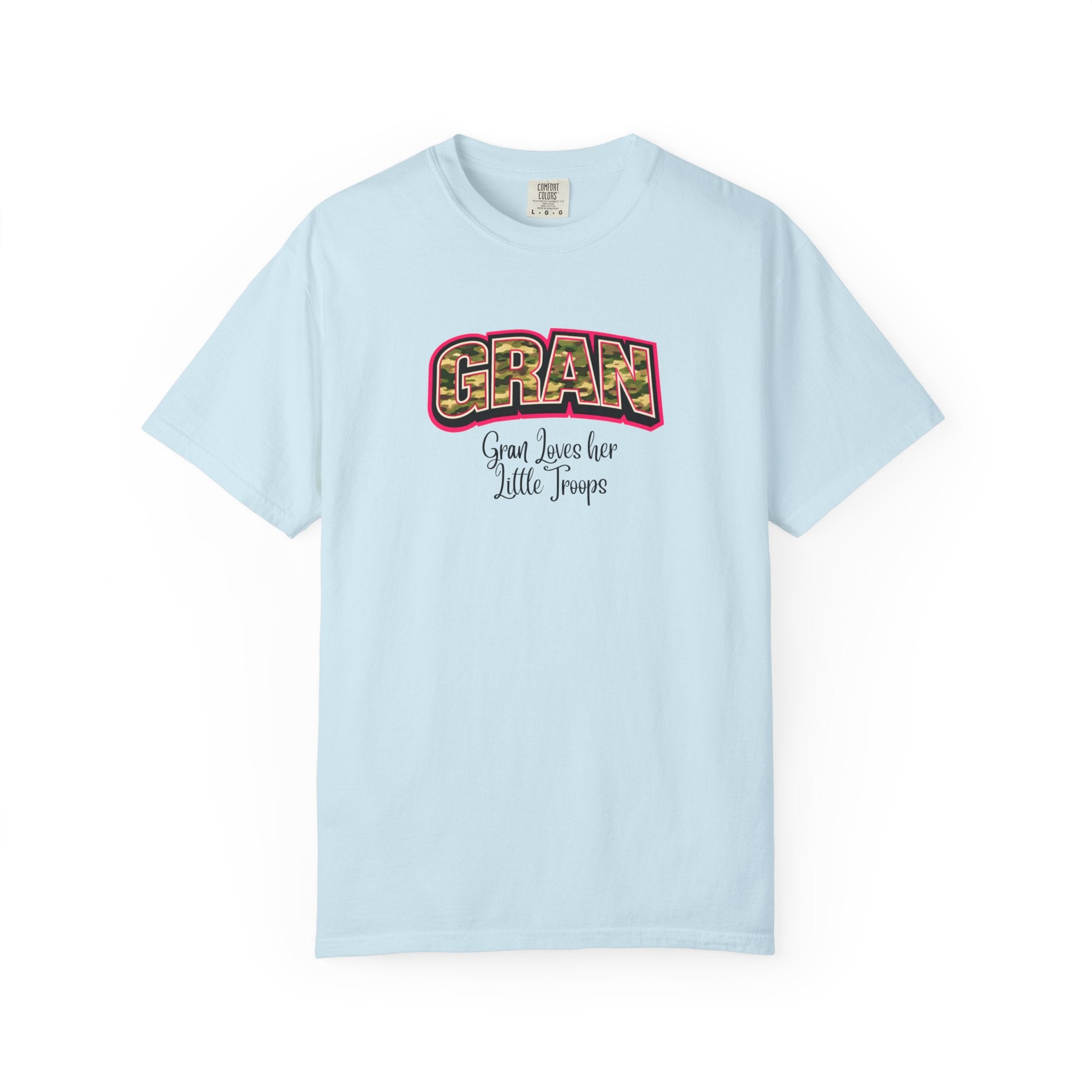 Gran Floral Graphic T-Shirt — "Gran Loves Her Little Troops" Gift Tee