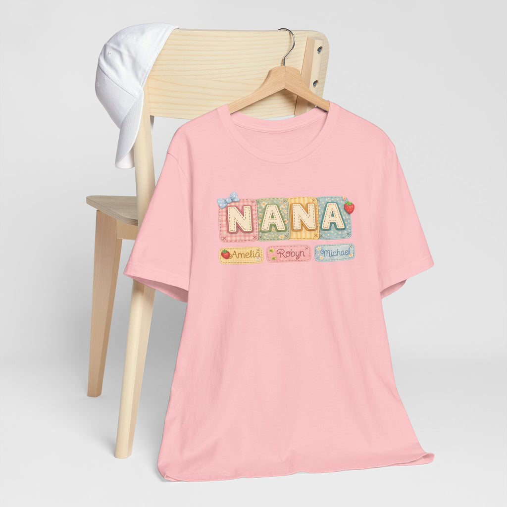 Nana Baby Blocks Tee — Personalized Grandmother Name Shirt