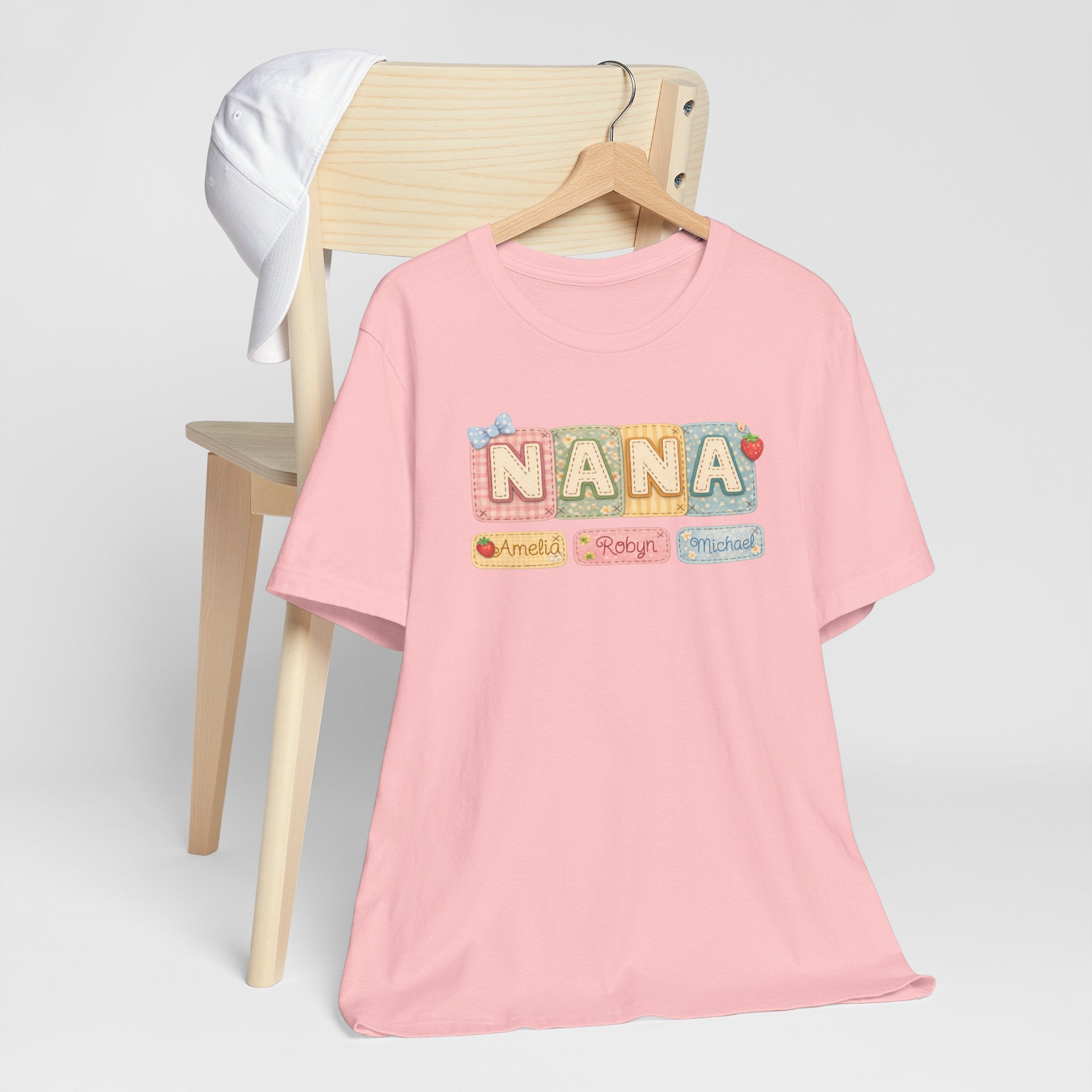 Nana Baby Blocks Tee — Personalized Grandmother Name Shirt