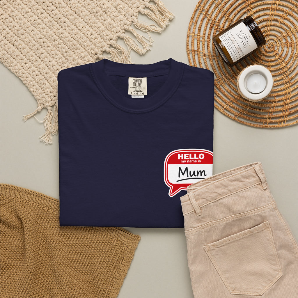 Hello Mum Speech Bubble T-Shirt — Cute Retro Mom Graphic Tee