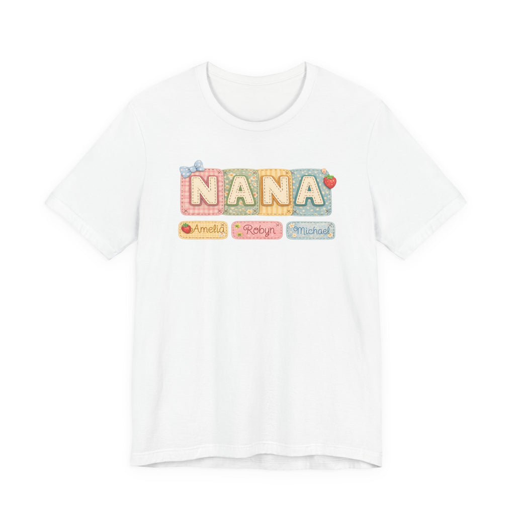 Nana Baby Blocks Tee — Personalized Grandmother Name Shirt