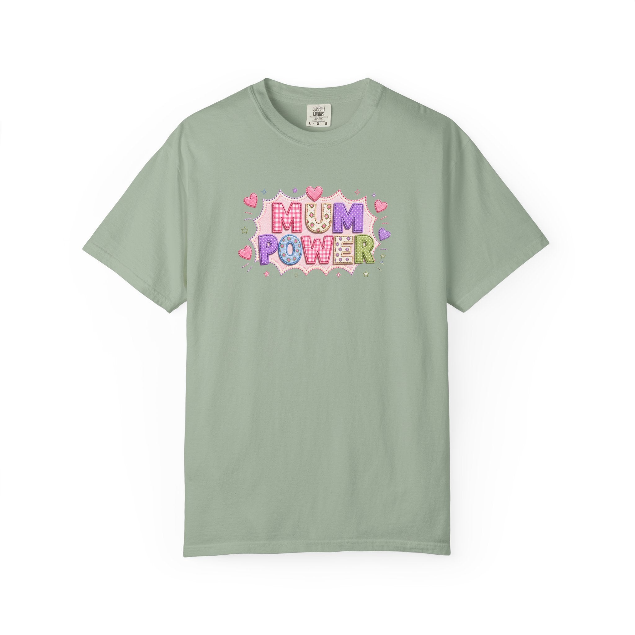 Mum Power T-Shirt — Cute Pink Heart Mothers Day Tee