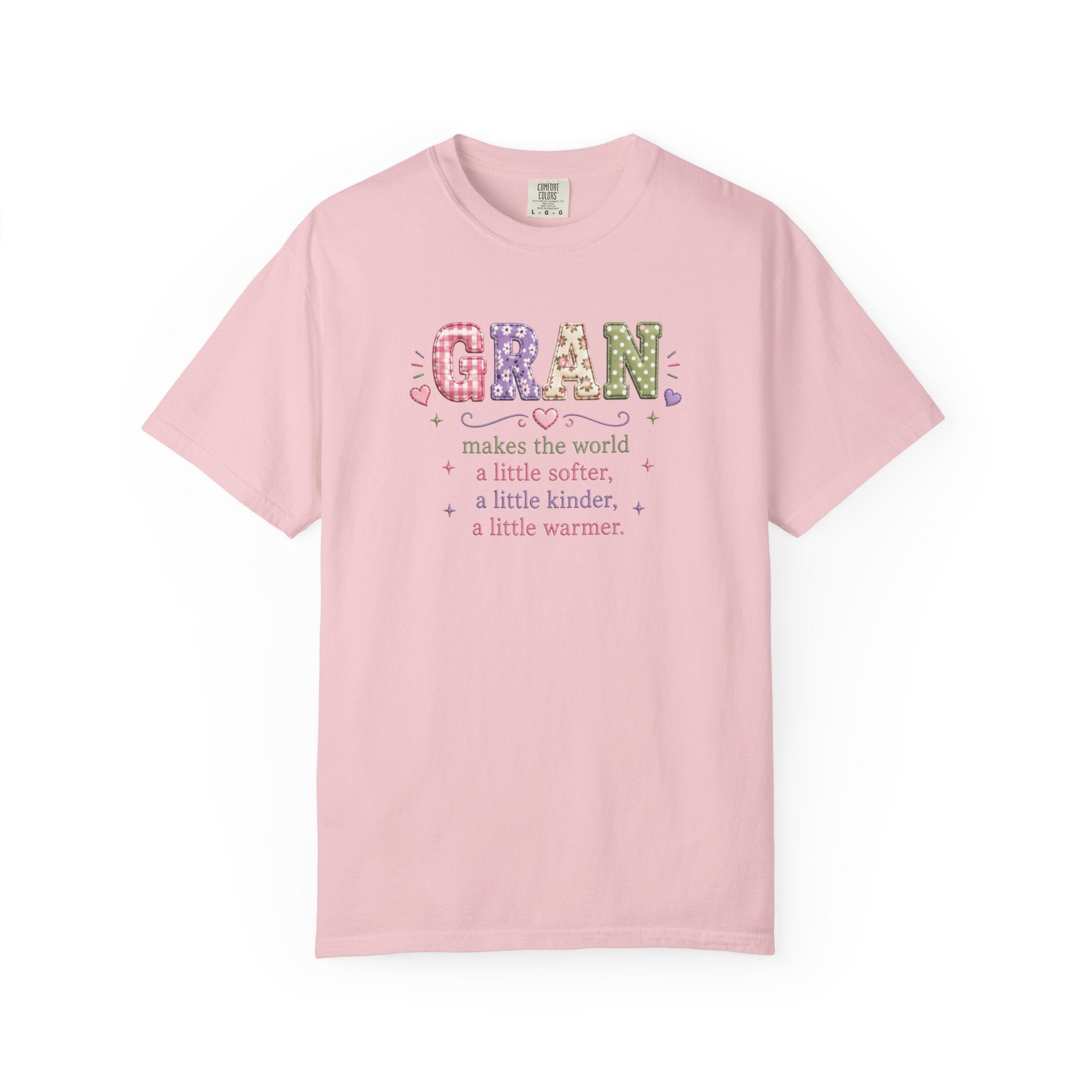 Gran Makes the World Softer T-Shirt – Gift for Grandma, Floral Vintage Lettering