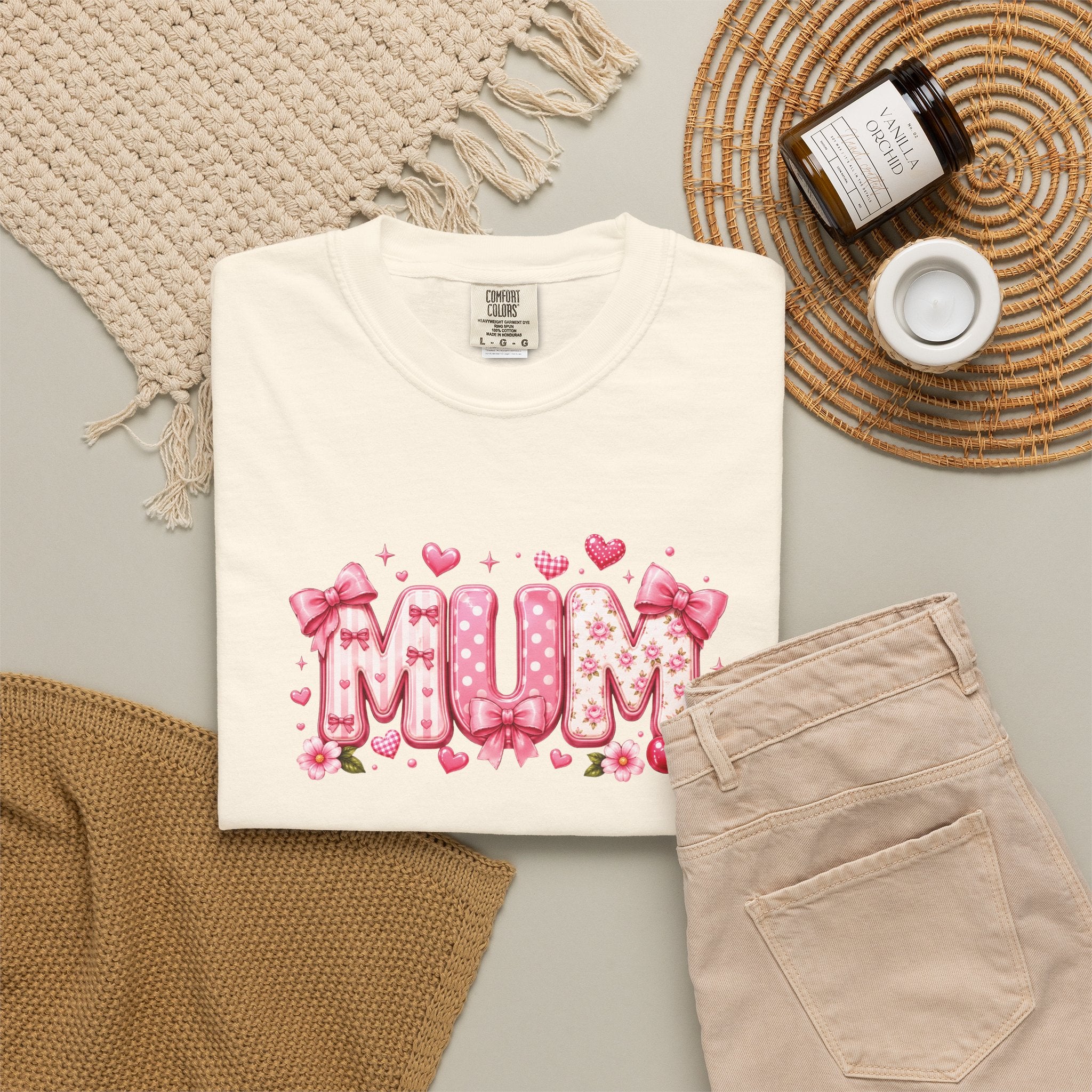 MUM Floral Heart T-Shirt
