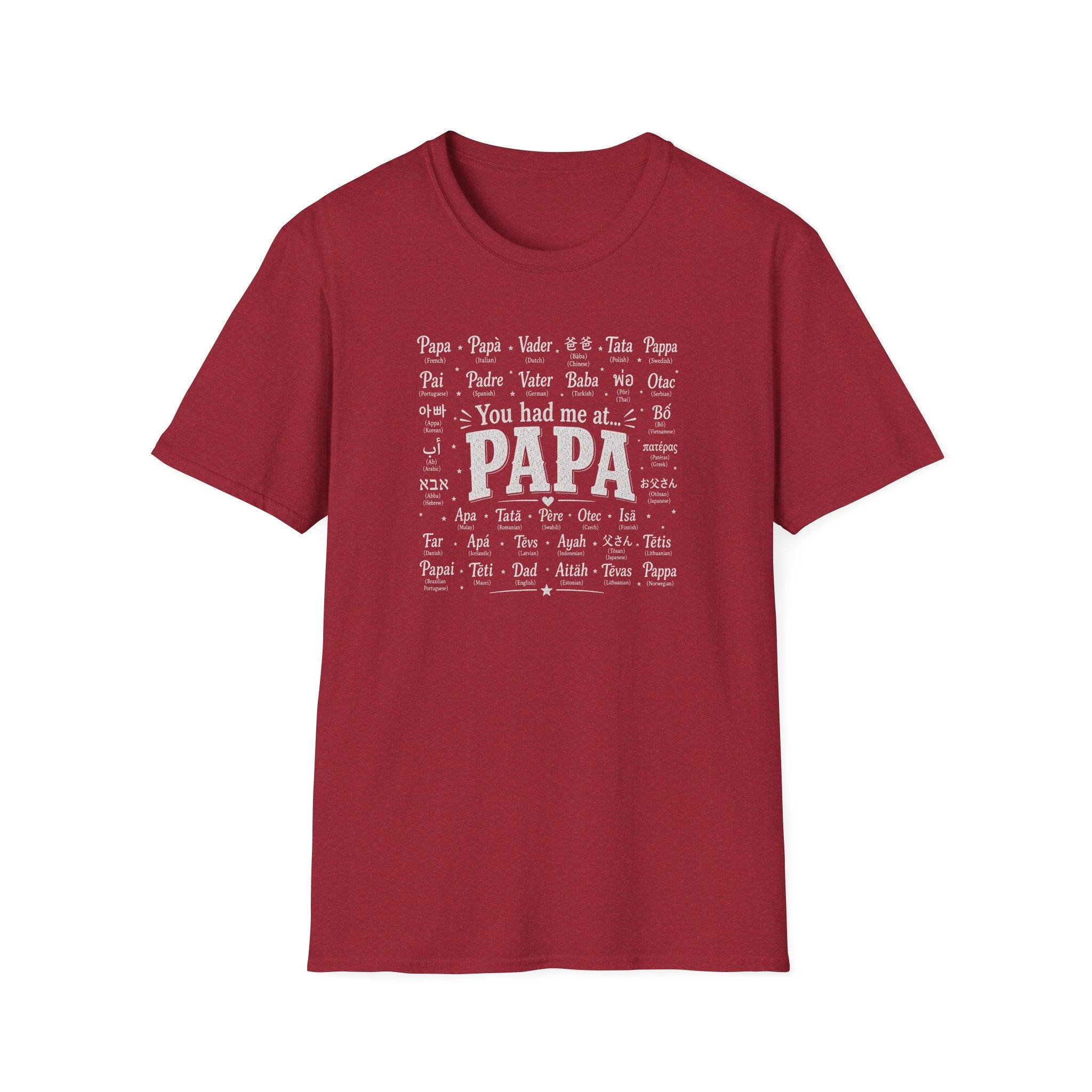 Papa Word Cloud T-Shirt — 'You had me at PAPA' Father's Day Gift
