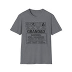 Grandad Warning T-Shirt — 'Warning: Spoils Grandkids & Hands Out Biscuits' Funny Grandpa Shirt