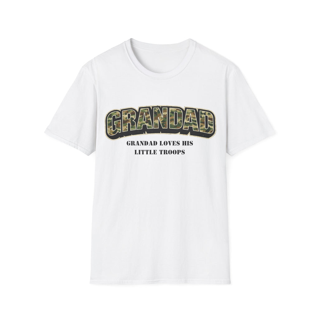 Grandad Camo T-Shirt — "Grandad Loves His Little Troops" Patriotic Grandpa Gift