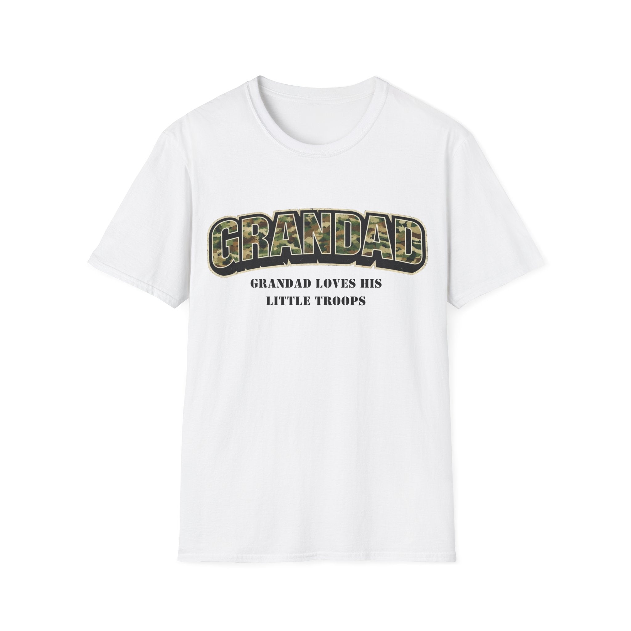 Grandad Camo T-Shirt — "Grandad Loves His Little Troops" Patriotic Grandpa Gift