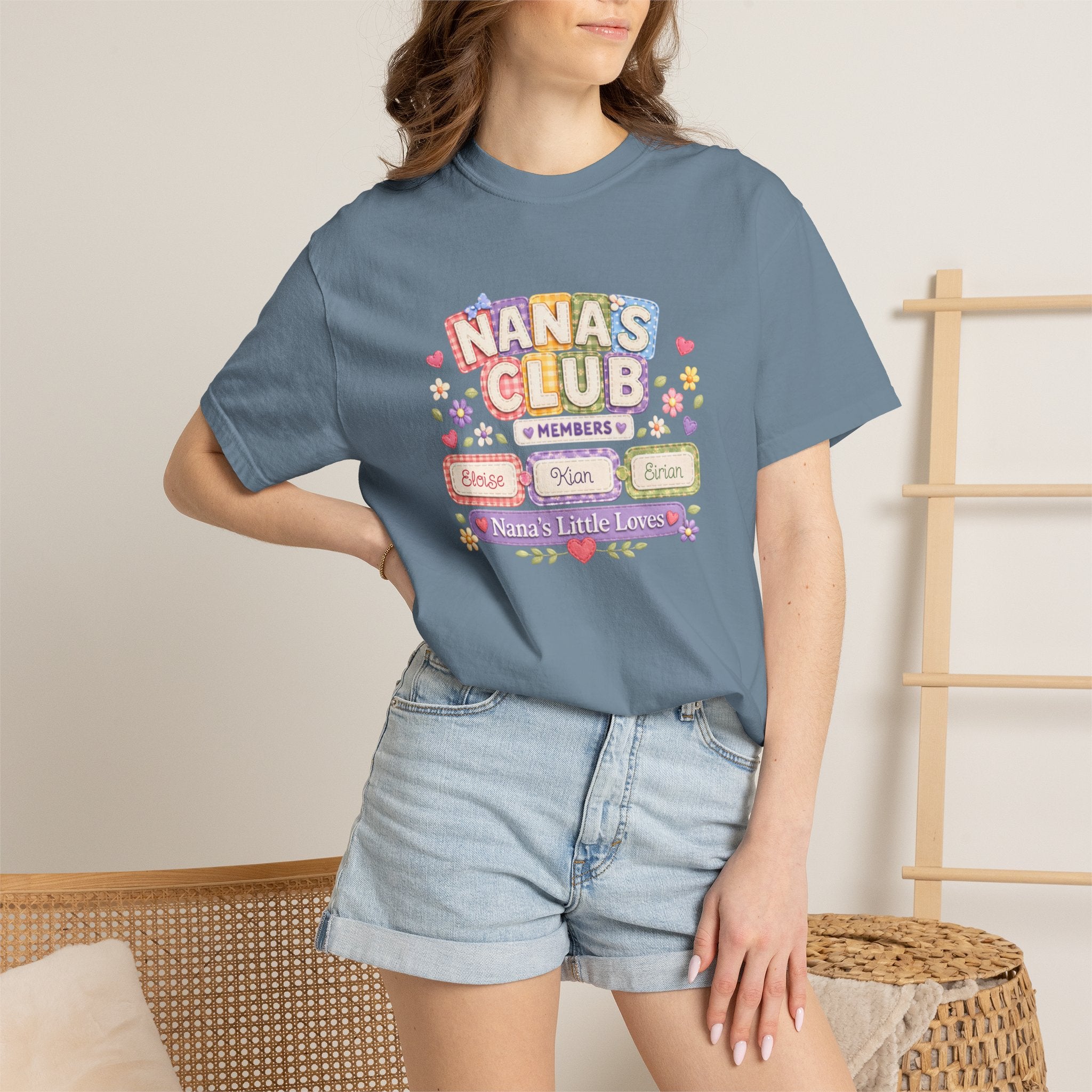 Nana's Club T-Shirt — 'Nana's Little Loves' Cute Floral Grandma Tee