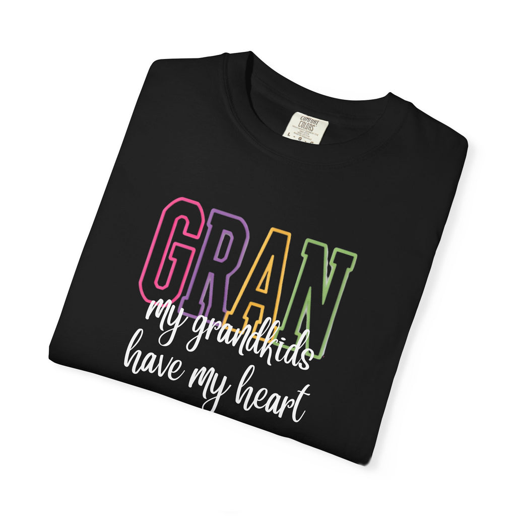 T-Shirt — "Gran my grandkids have my heart" Pastel Graphic Grandma Tee