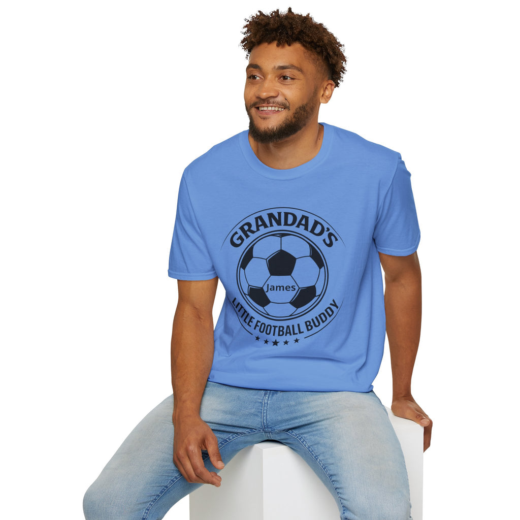 Grandad's Little Football Buddy T-Shirt — Personalized Soccer Dad/Grandpa Gift