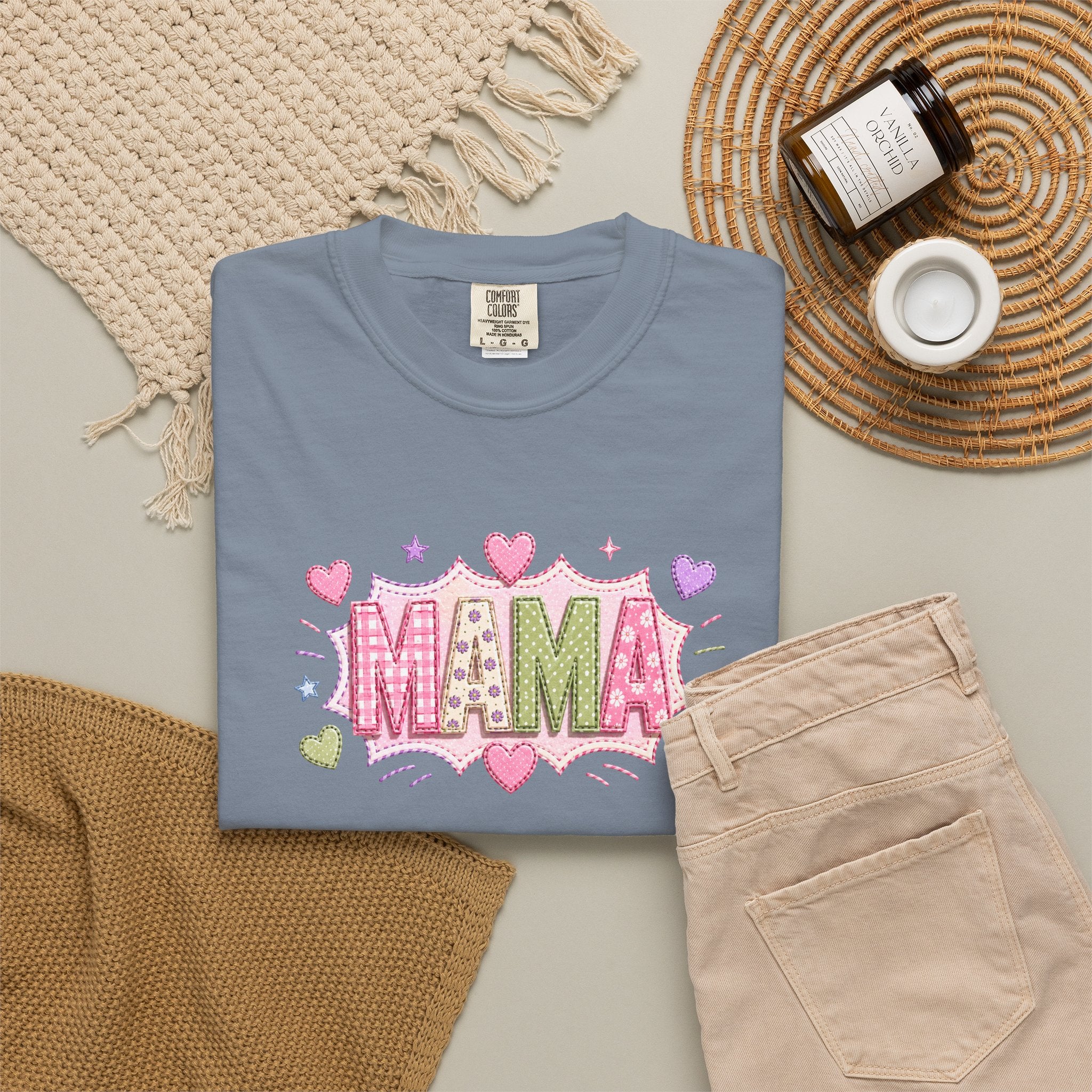 Mama Floral Heart T-Shirt — Cute Pink "MAMA" Mother's Day Tee