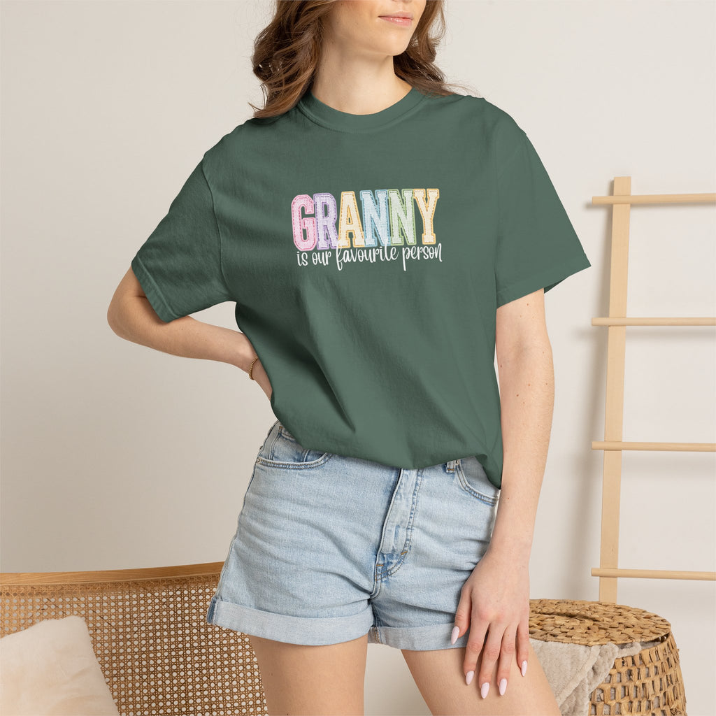 Granny Is Our Favourite Person T-Shirt — Pastel Grandma Gift Tee