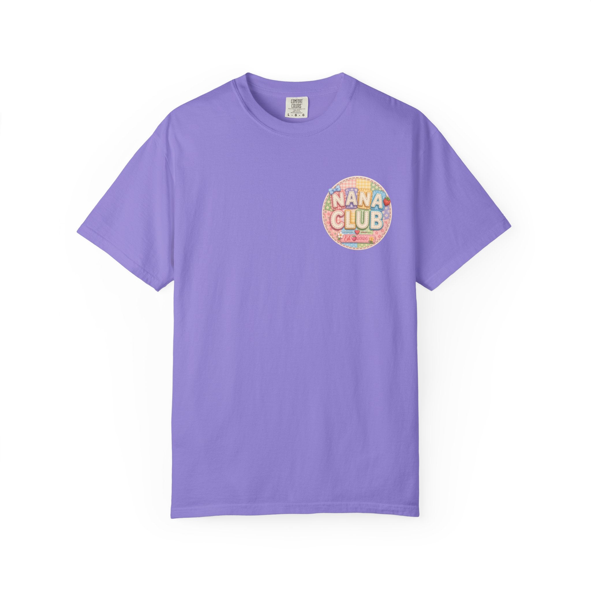 Nana Club T-Shirt — Retro Rainbow Badge Graphic