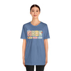 Gran Retro Patch Tee — Personalized 'Gran' Name Blocks Short Sleeve Shirt