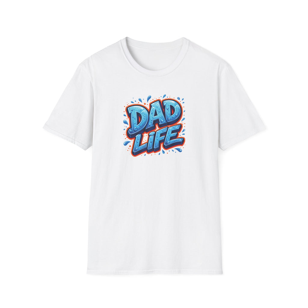 "Dad Life" Blue Graffiti Father T-Shirt