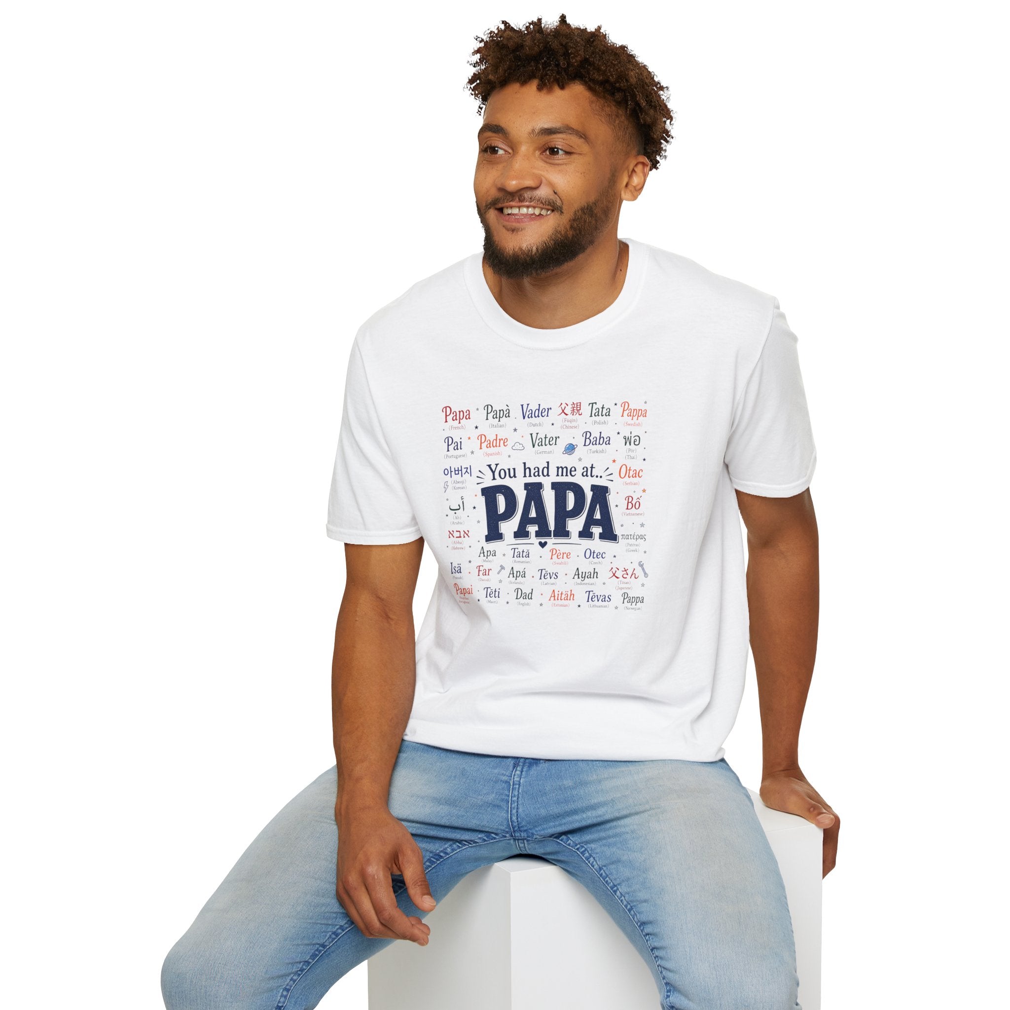 Papa Word Cloud T-Shirt — 'You had me at PAPA' Father's Day Gift