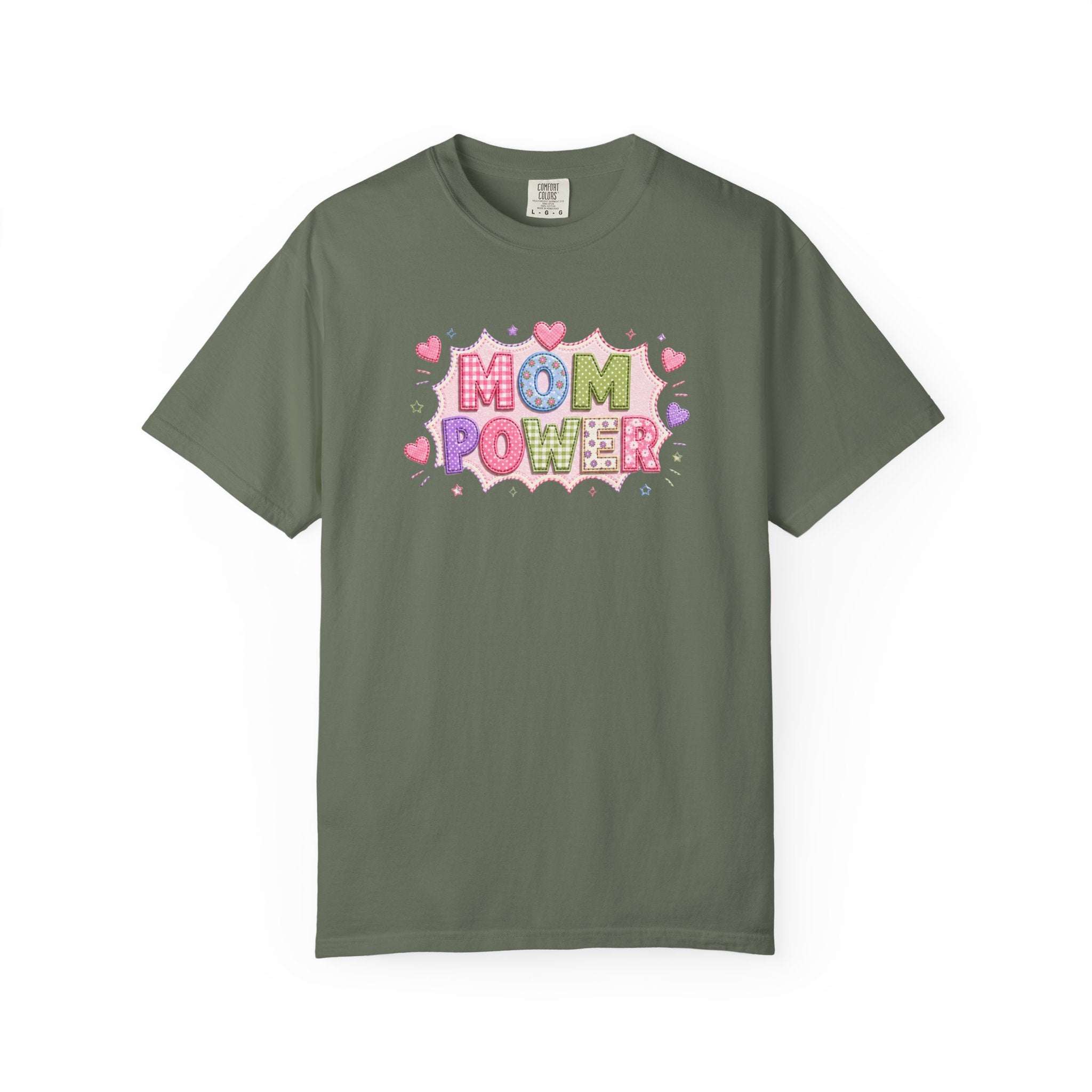 Mom Power T-Shirt — Cute Pastel Heart Mother's Day Tee