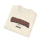 Grandpa EST. 2026 T-Shirt — New Grandpa Plaid Announcement Tee