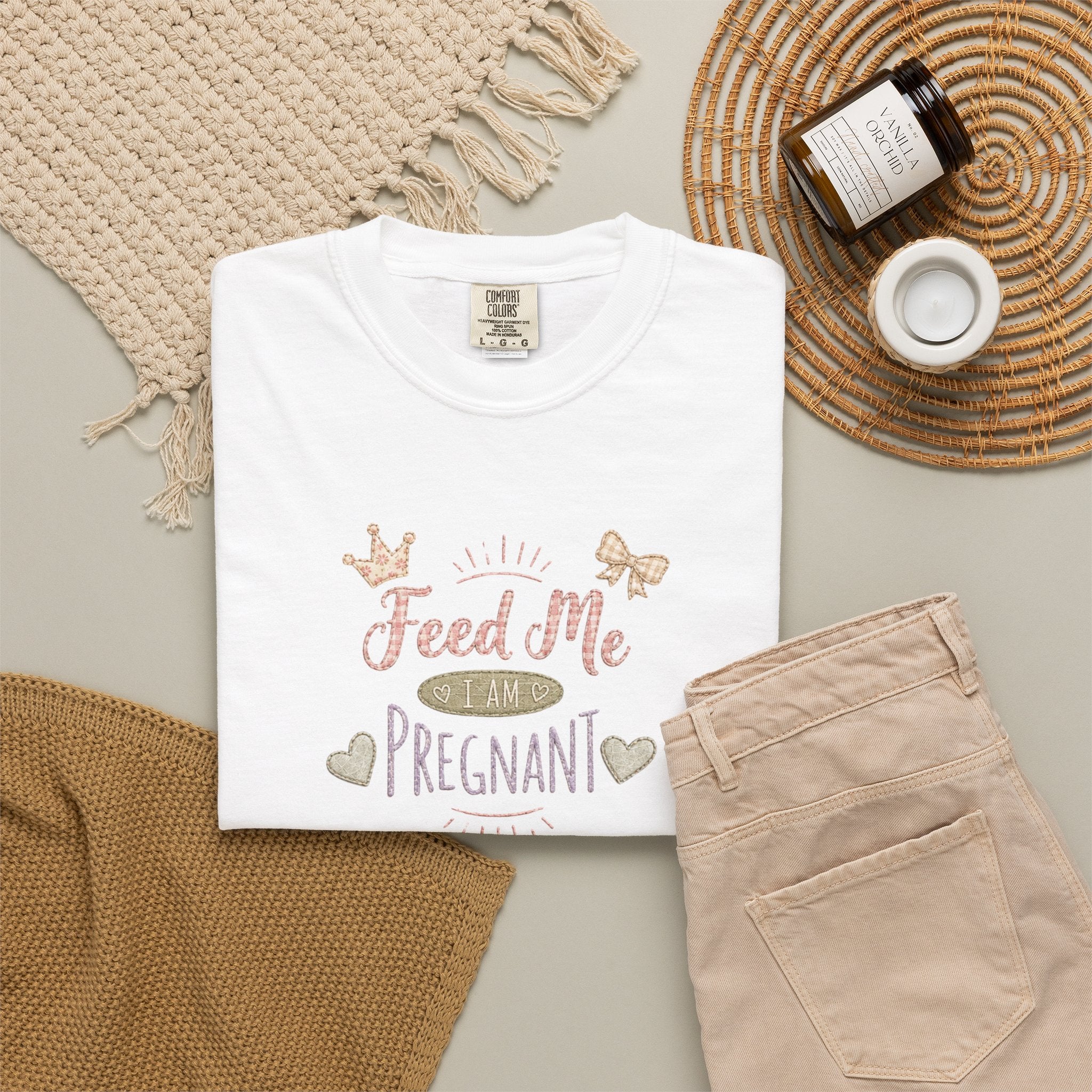 Pregnant 'Feed Me' Tee — Maternity Pregnancy Humor T-Shirt