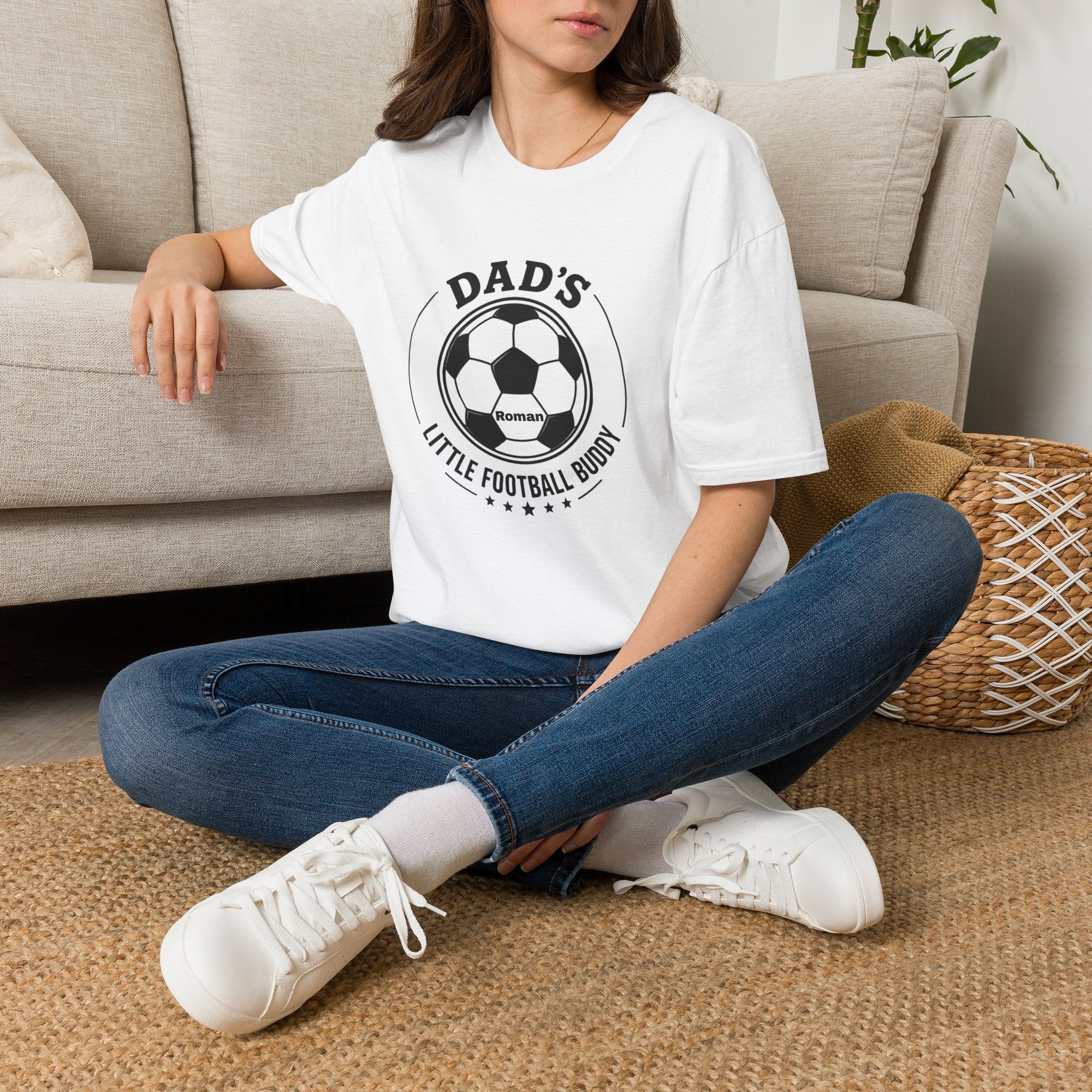 Dad's Little Football Buddy Tee -Add Name- Personalise