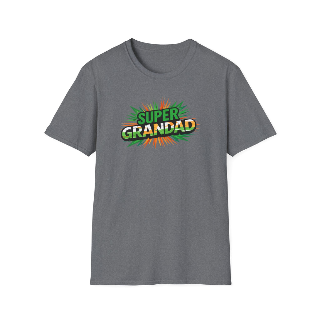 Super Grandad Ireland Flag/Irish themed T-Shirt — Retro Comic Style Gift for Grandpa (Father's Day, Birthday)