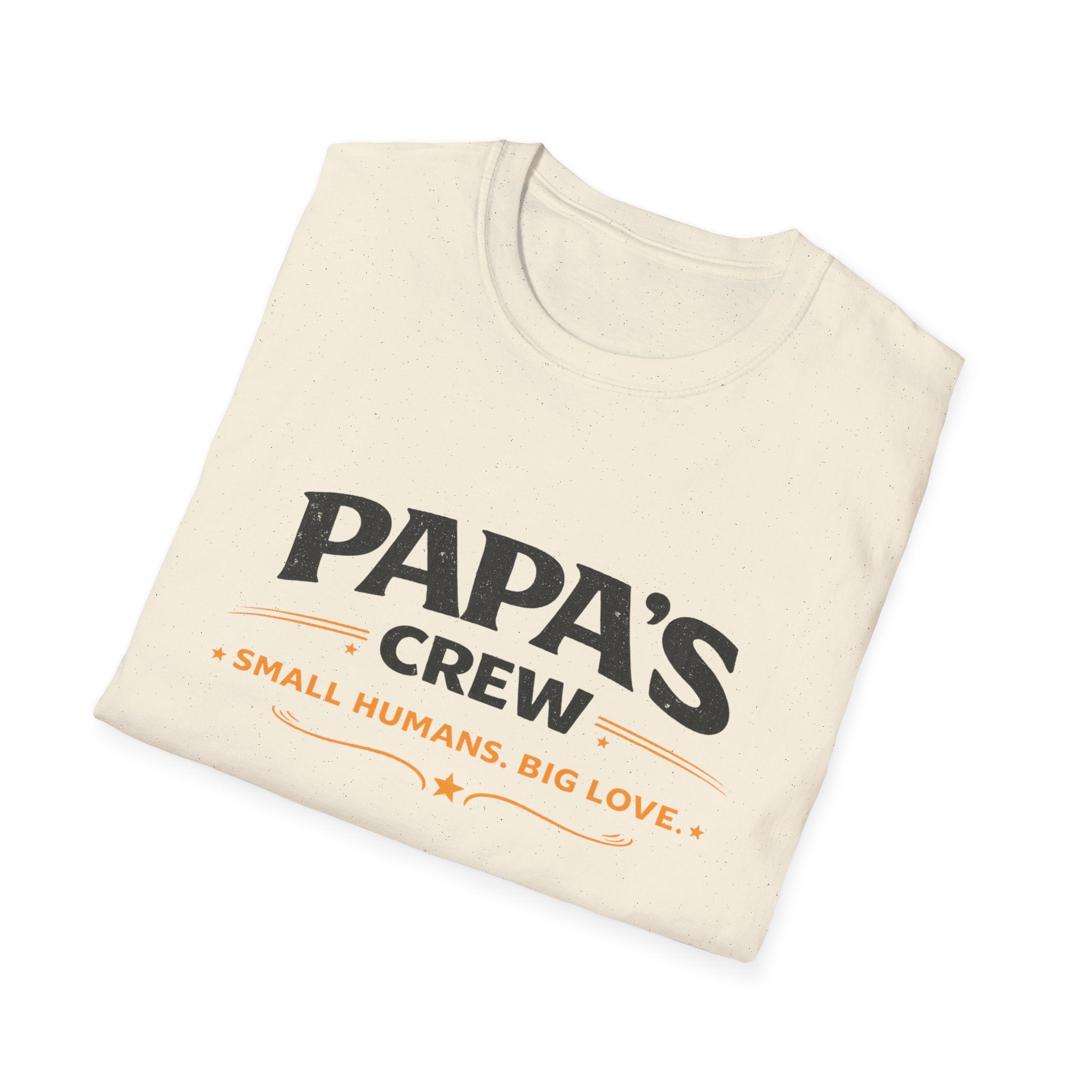 Papa's Crew T-Shirt — "Small Humans, Big Love" Grandpa Gift