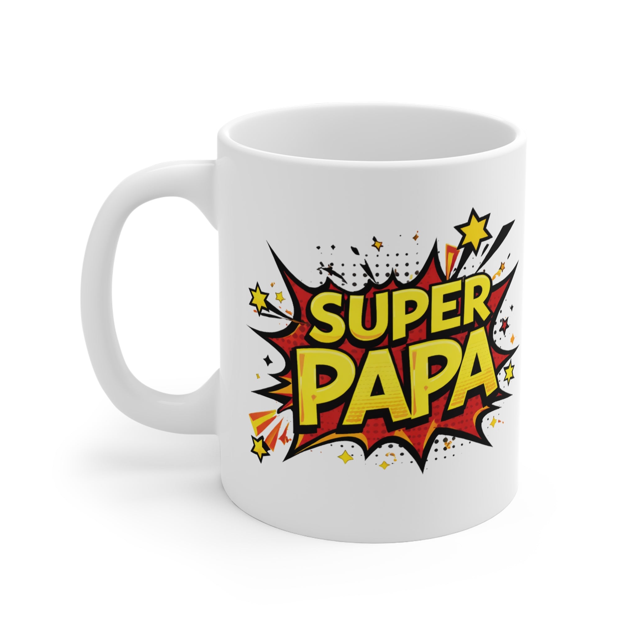 Super Papa Comic Mug — Father’s Day Gift Coffee Cup