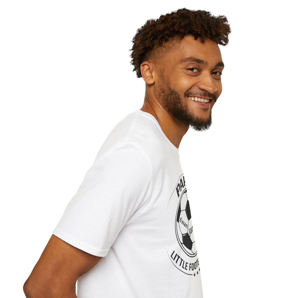 T-Shirt — "Papa's Little Football Buddies" Personalized Soccer Dad Tee