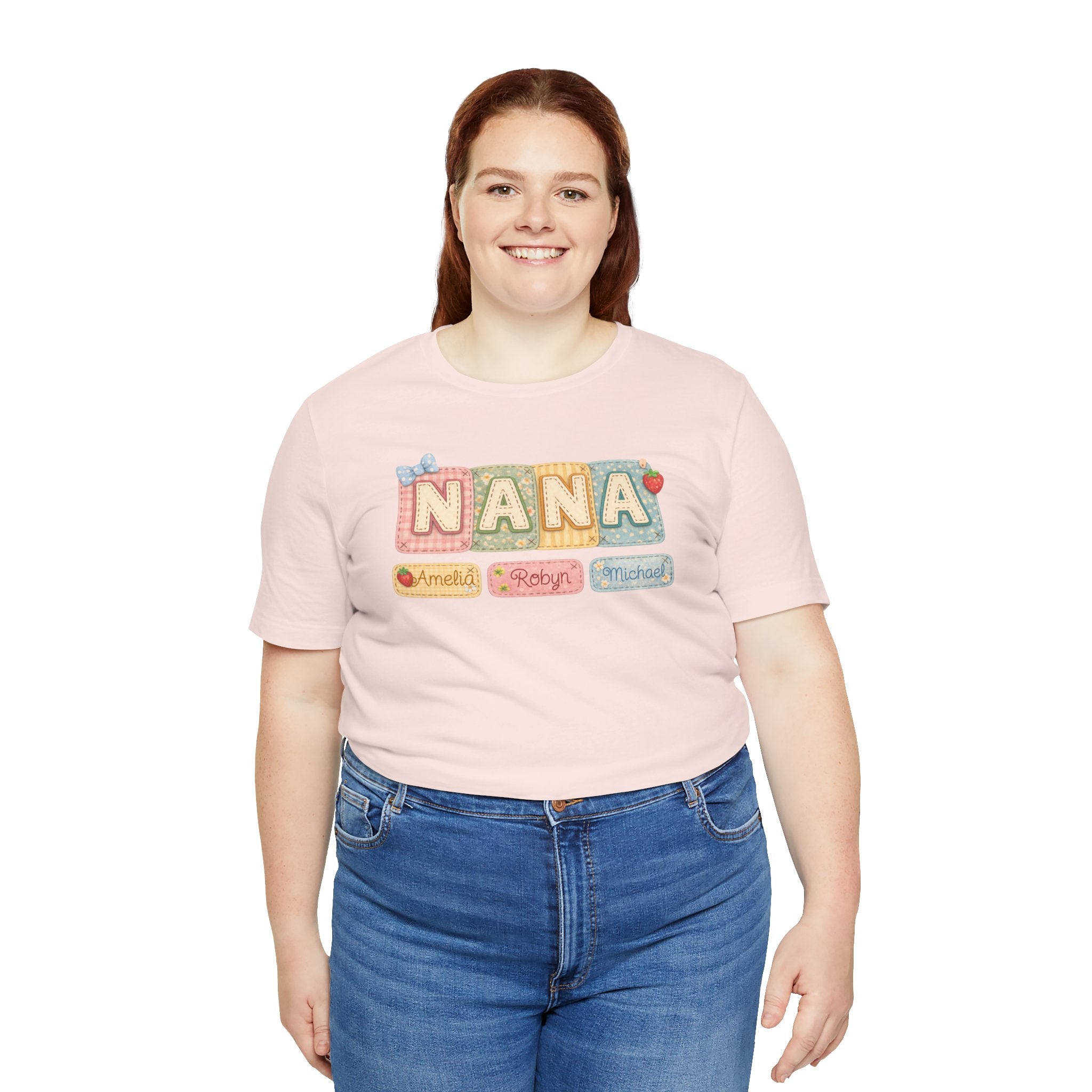 Nana Baby Blocks Tee — Personalized Grandmother Name Shirt