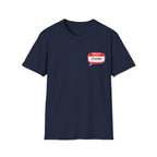 Grandpa Name Tag T-Shirt — "Hello Grandpa" Chest Badge Tee