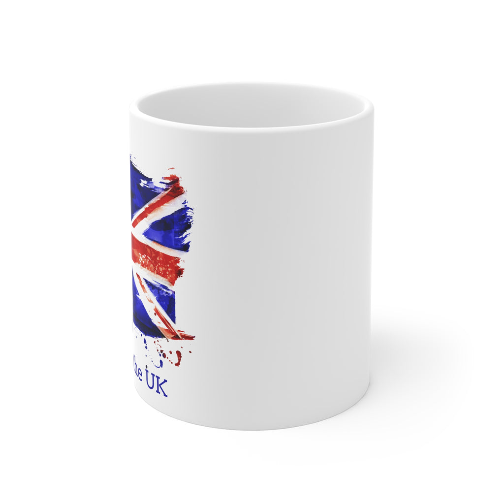 Made in the UK Mug — British Flag Watercolor Coffee Cup