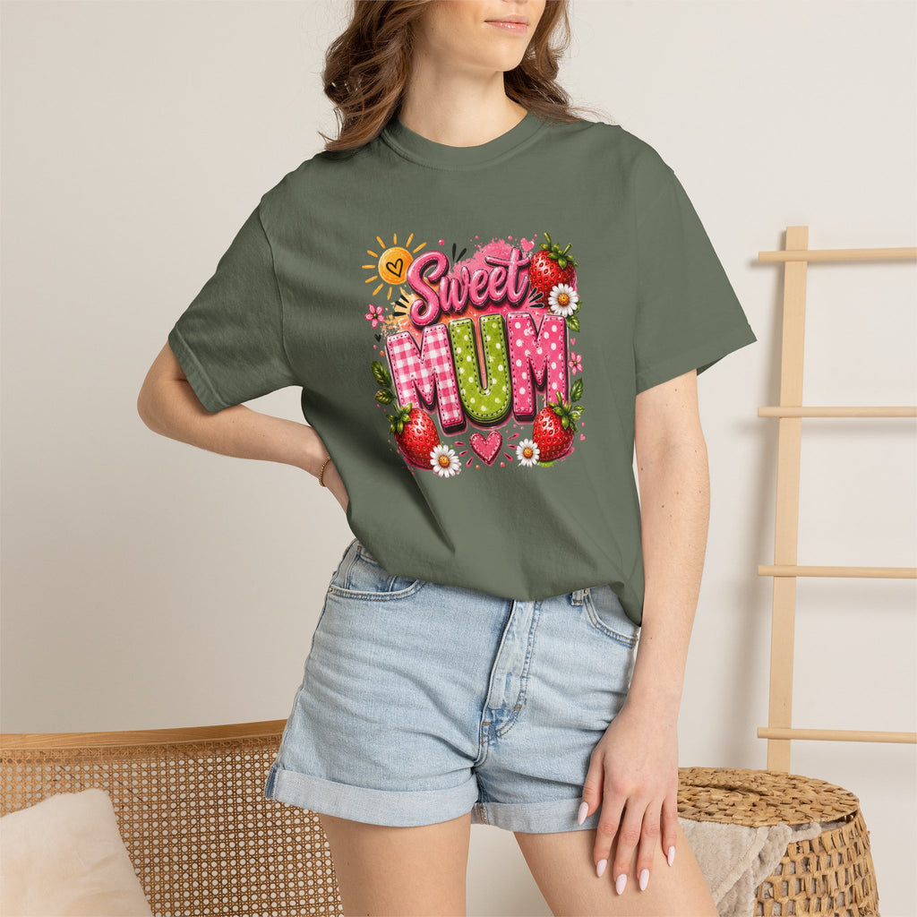Sweet Mum T-Shirt — Floral Strawberry Mother's Day Tee