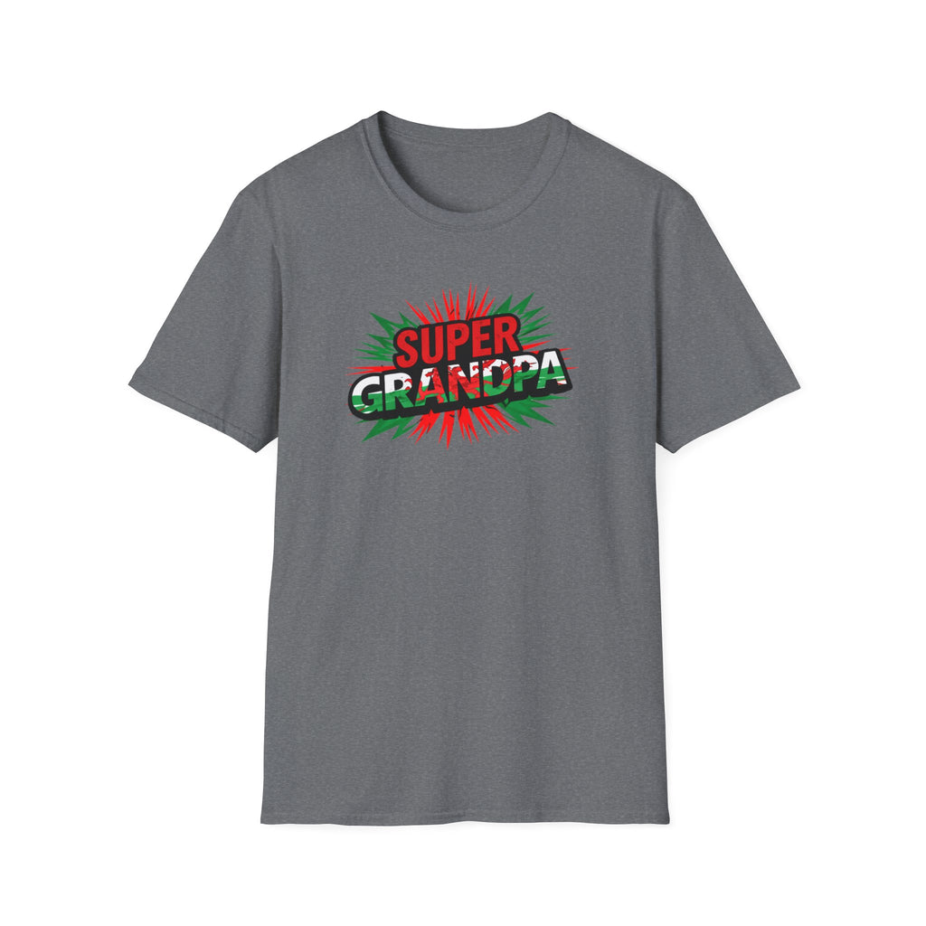 Super Grandpa Welsh Flag/ Wales themed T-Shirt – Retro Comic Gift Tee for Grandfather | Father’s Day & Birthday Present