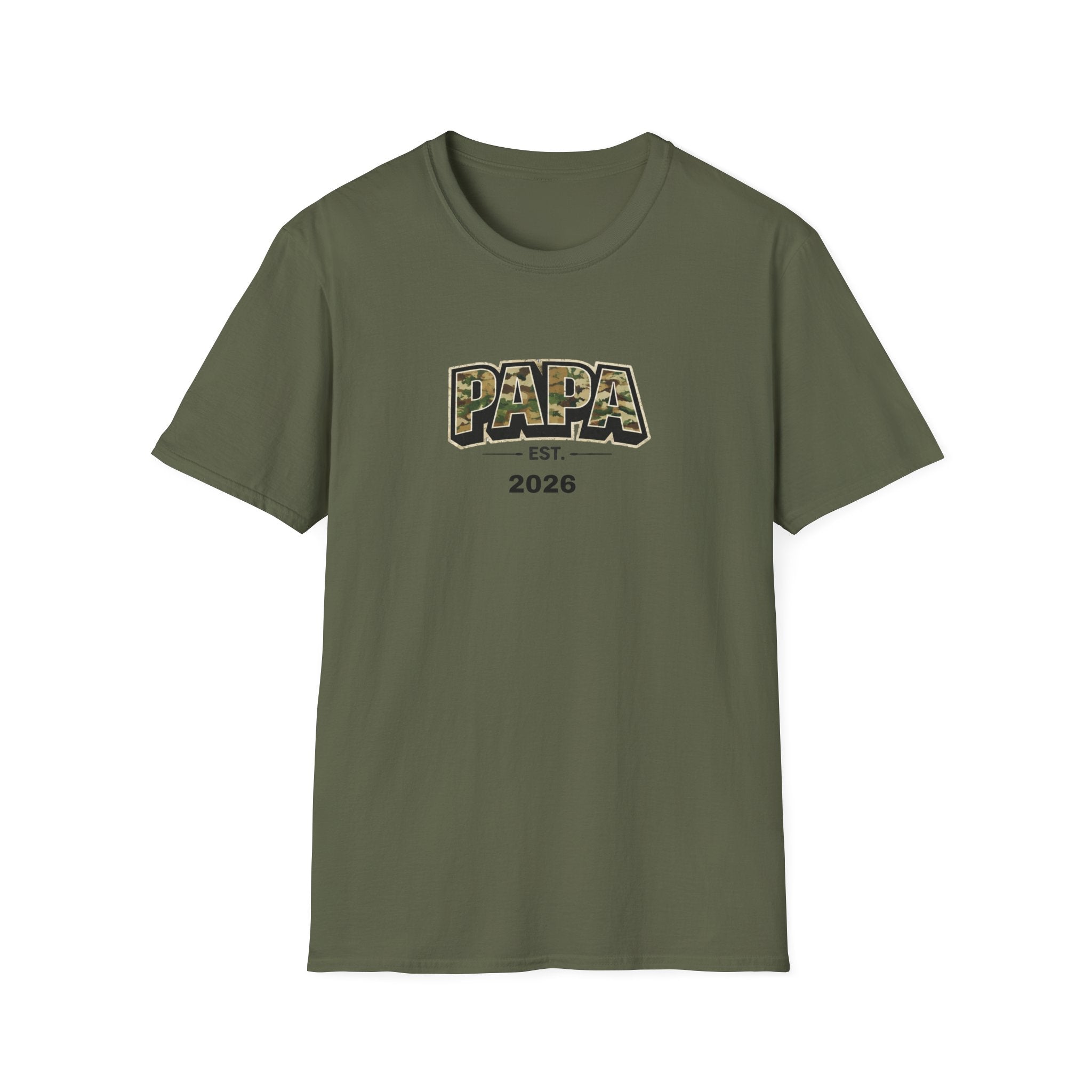 Papa Est. 2026 T-Shirt – Camo Fathers Day New Dad Gift